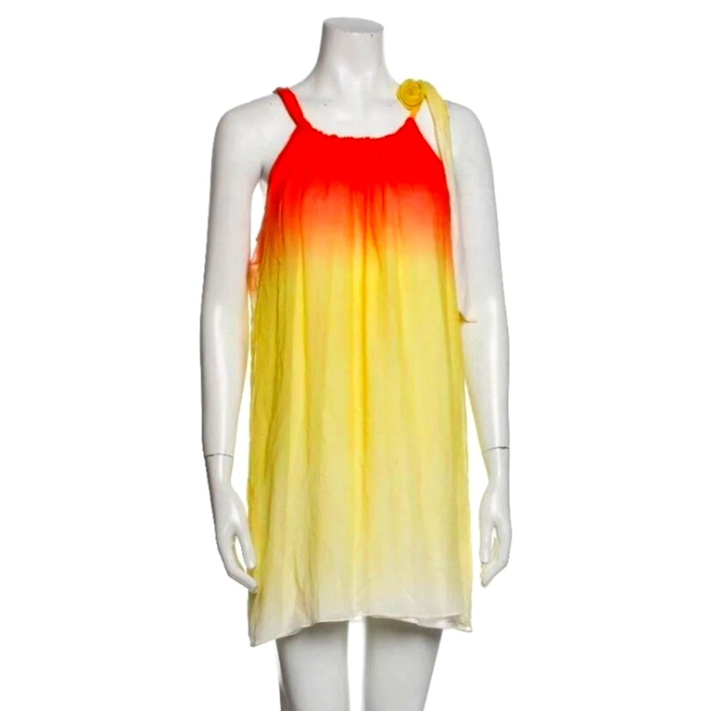 alice + olivia ombre silk dress
